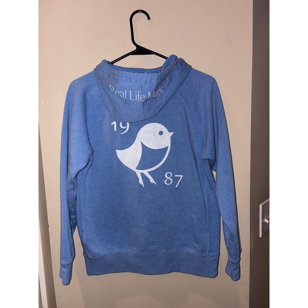 Nemacolin Resort Soft Touch Fleece Hoodie Blue Bird Graphic XS Real Life Magic